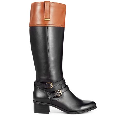 chanel brown and black riding boots